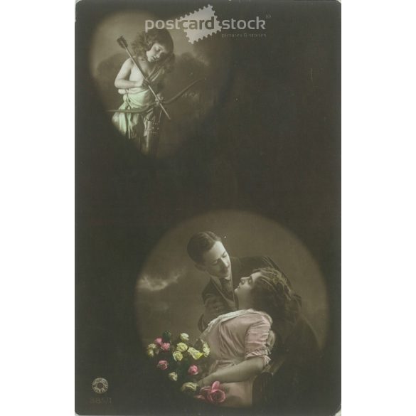 1915 – Romantic postcard. Colored photo sheet. (2791594)