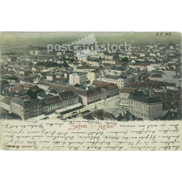 1905 – View of Zagreb. Colored photo sheet, postcard. (2791626)