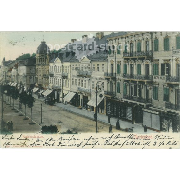 1904 – Marienbad. Kaiserstrasse. Colored photo sheet, postcard. (2791632)