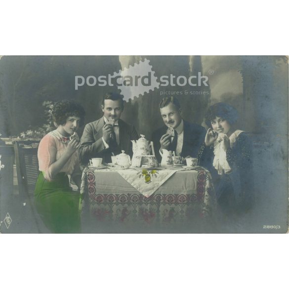 1914 – Romantic postcard. Colored photo sheet. (2791635)