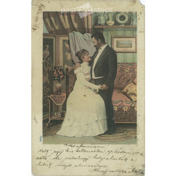 1900 – Romantic postcard. Colored photo sheet. (2791644)