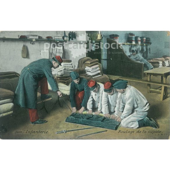 Infantry training. Colored photo sheet, postcard. (2791652)