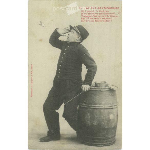 Ordinary wine. Humorous French postcard. (2791653)