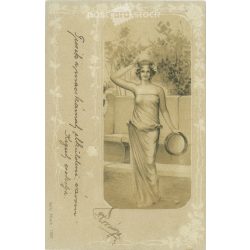   1903 – Romantic postcard. Embossed, lithographed illustration. (2791655)