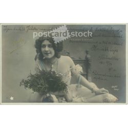 1903 – Romantic postcard. Colored photo sheet. (2791657)