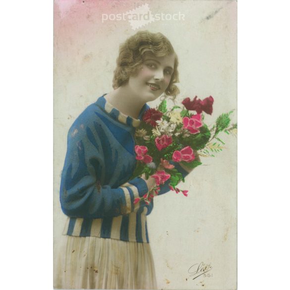 1925 – Romantic postcard. Colored photo sheet. (2791668)