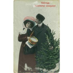   1914 – Merry Christmas. Colored photo sheet, greeting card. (2791671)