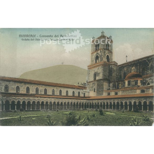 Monreale. Monastery of the Benedictines. Colored photo sheet, postcard. (2791675)