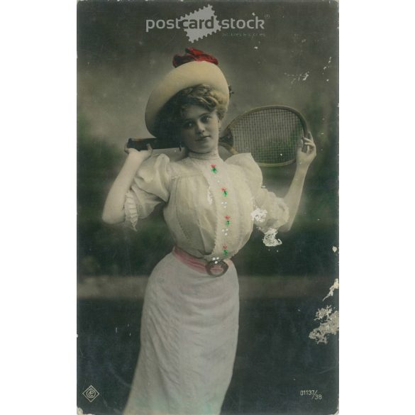 1908 – Romantic postcard. Colored photo sheet. (2791680)