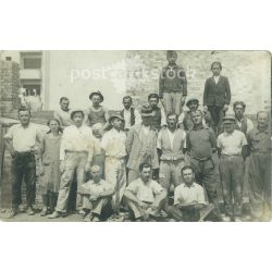   Construction brigade. Black and white photo sheet, postcard. (2791688)