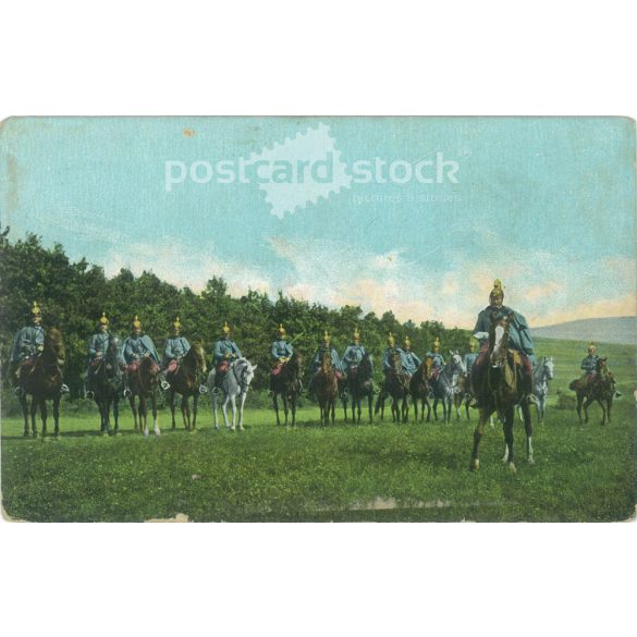 Austro-Hungarian dragoon cavalry. Colored photo sheet, postcard. (2791691)