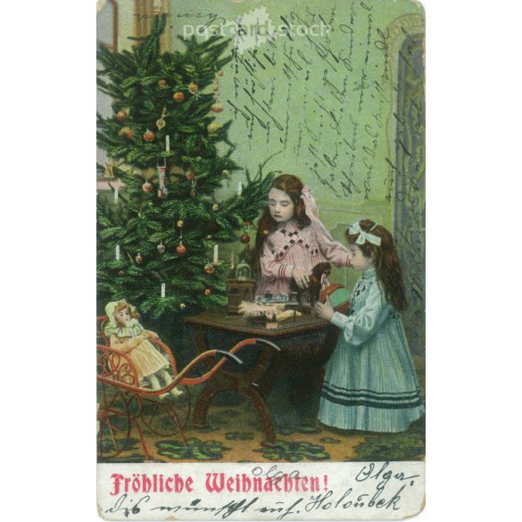 1904 – Christmas greetings. Colored photo sheet, greeting card. (2791700)