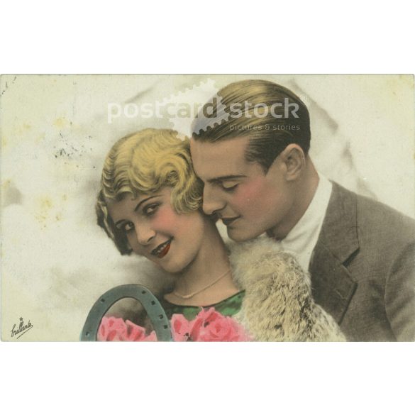 1941 – Romantic postcard. Colored photo sheet. (2791704)