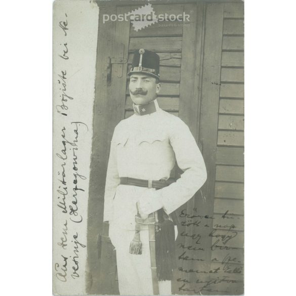 1907 – Military officer’s photo from Hercegovina. Black and white photo sheet, postcard. (2791709)