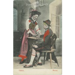   1907 – Innsbruck. Tyrolean folk costume. Colored photo sheet, postcard. (2791719)