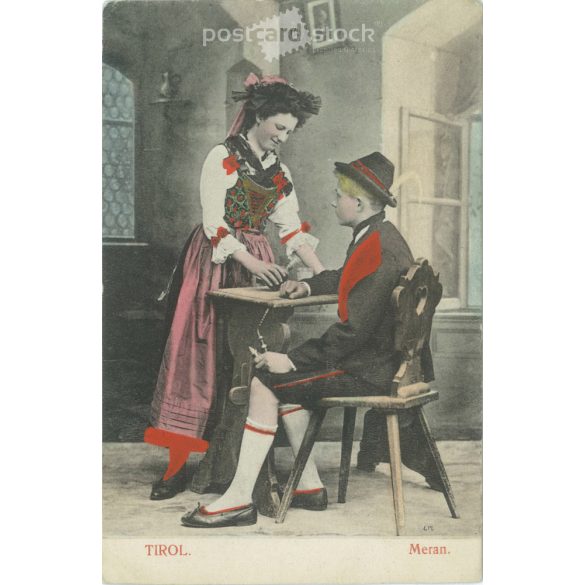 1907 – Innsbruck. Tyrolean folk costume. Colored photo sheet, postcard. (2791719)