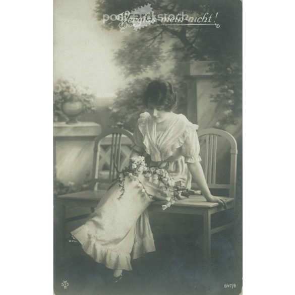 1914 – Romantic postcard. Colored photo sheet. (2791730)