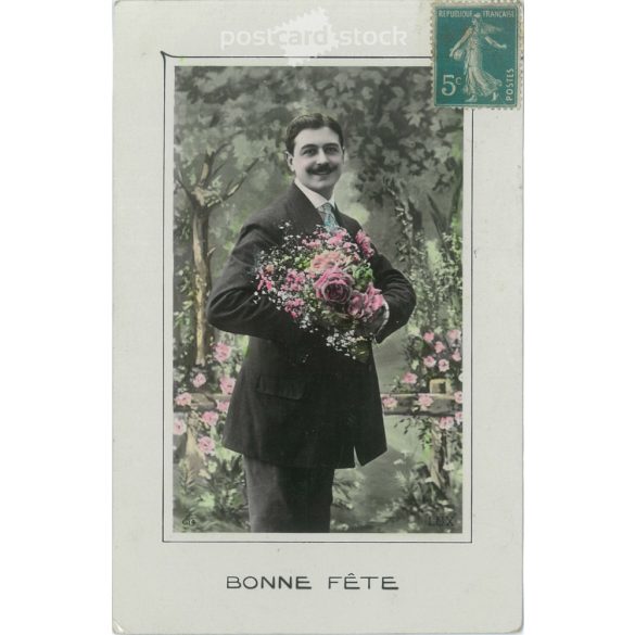 1910 – Romantic postcard. Colored photo sheet. (2791735)