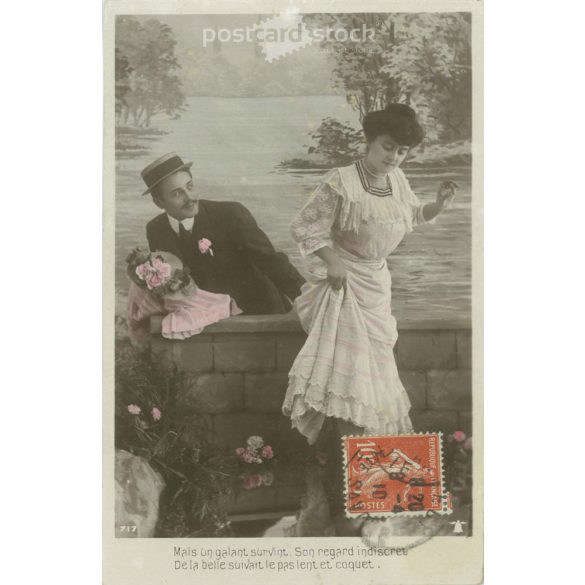 1910 – Romantic postcard. Colored photo sheet. (2791736)