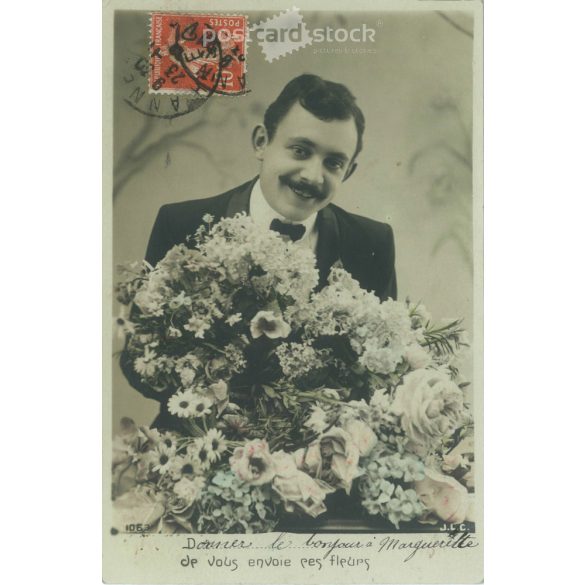 1910 – Romantic postcard. Colored photo sheet. (2791740)