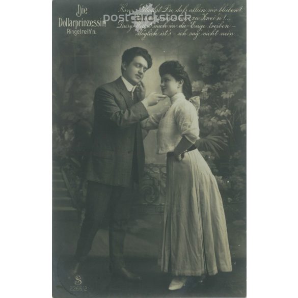 The dollar princess. Romantic postcard. Black and white photo sheet. (2791751)