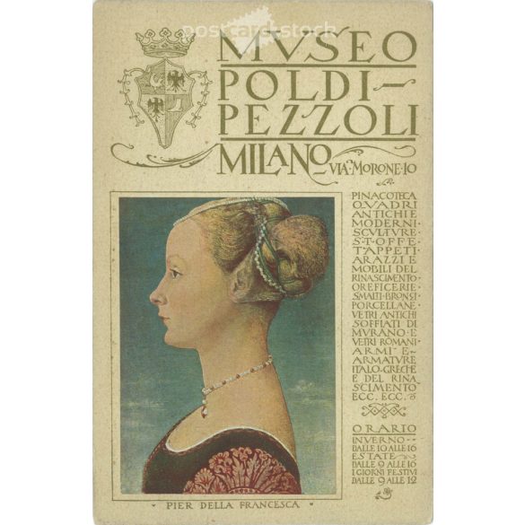 Milan. Poldi Pezzoli museum advertising card with map. (2791756)