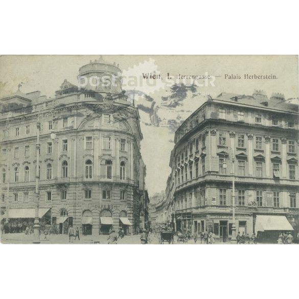 Vienna. Herrengasse. Herberstein Palace. Black and white photo sheet, postcard. (2791757)