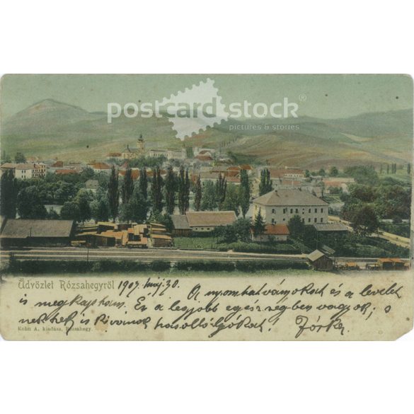 1903 – Greetings from Rózsahegy. Postcard, colored photo sheet. (2791808)