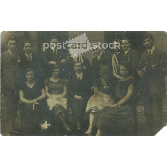 1925 – Group portrait, probably musicians. Original paper image. Postcard, photo sheet. (2791968)