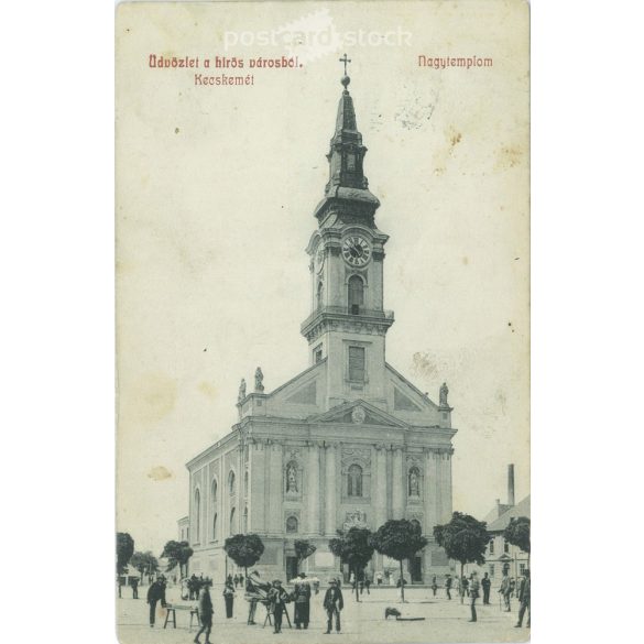 1908 – Greetings from the famous city. Kecskemét. Original paper image, postcard, photo sheet. (2792029)