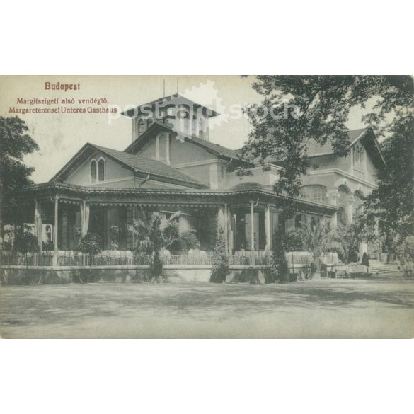 1912 – Lower inn on Margaret Island. Budapest. Original paper image, postcard, photo sheet. (2792030)