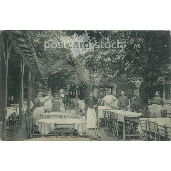 1913 – Balázs Hüvösvölgy restaurant. Budapest. Original paper image, postcard, photo sheet. (2792031)