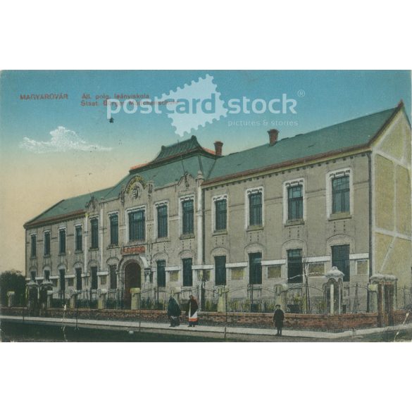 1918 – Magyaróvár. State, civilian Girls’ School. Colored photo sheet, postcard. (2792061)