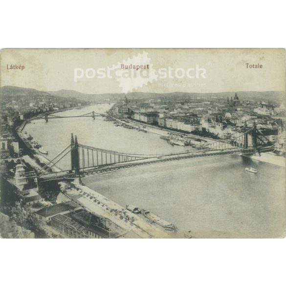 1914 – Budapest. View. Black and white photo sheet, postcard. (2792064)