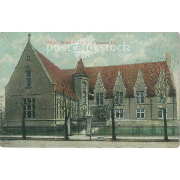 Albright, Library. Colored photo sheet, postcard. (2792066)