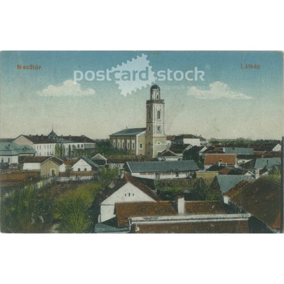 1908 – View of Mezőtúr. Colored photo sheet, postcard. (2792089)