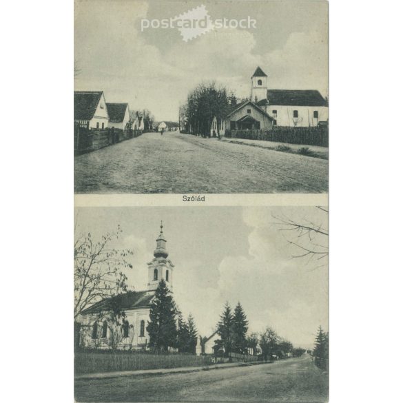 1916 – Szólád. Main Street. Black and white photo sheet, postcard. (2792093)