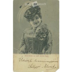   1901 – Arad, Felhő-Rózsi, member of the Arad theater. Published by Izsó Kerpel. Black and white photo sheet. (2792137)