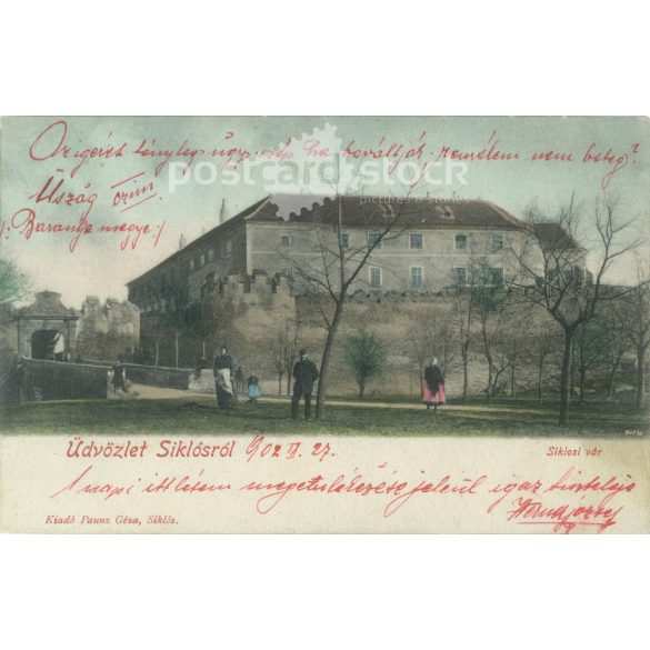 1902 – Greetings from Siklós. Colored photo sheet, postcard. (2792142)