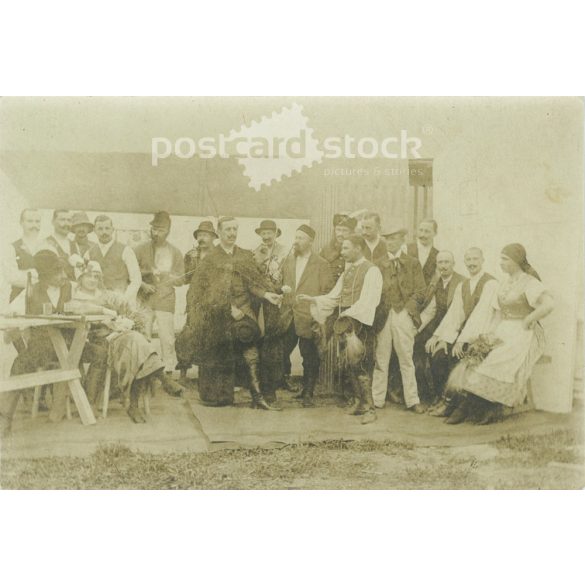 Early 1900s. Village fun. Original paper image. (2792158)