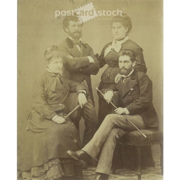 Studio group photo taken in the early 1900s. The creator of the image and the identity of the people in the image are unknown. Original paper image. (2792293)