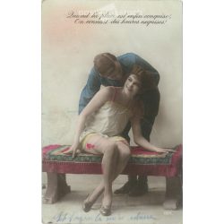   1910s. Romantic, French postcard, colored photo sheet. (2792316)