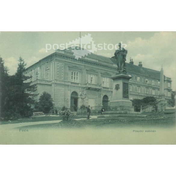 Early 1900s. Pécs. Episcopal seat. Andor Derzsi Elekes Ex libris stamp on the back. Postcard, photo sheet. (2792333)