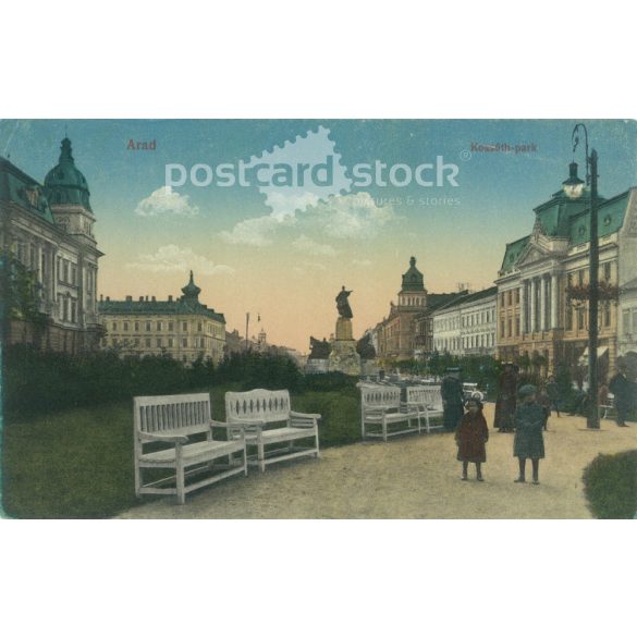 1916 – Arad. Kossuth Park. Colored photo sheet, old postcard. (2792374)