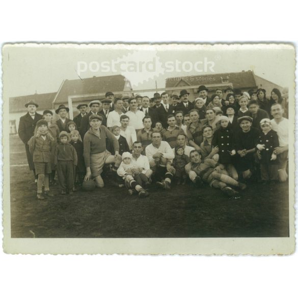 1930s. Hungary. Country football team. The creator of the picture and the identity of the people on it are unknown. Black and white original paper image, old photo. (2792544)