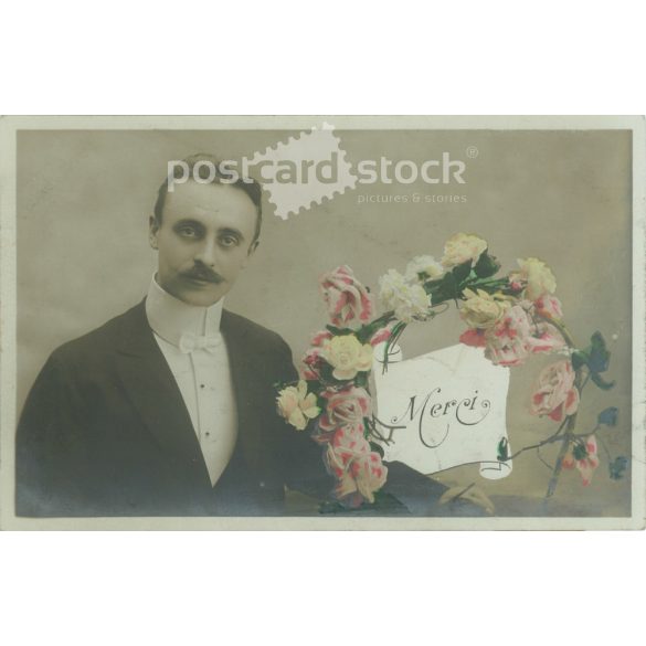 1914 – Romantic old postcard.Színezett fotolap. (2792547)