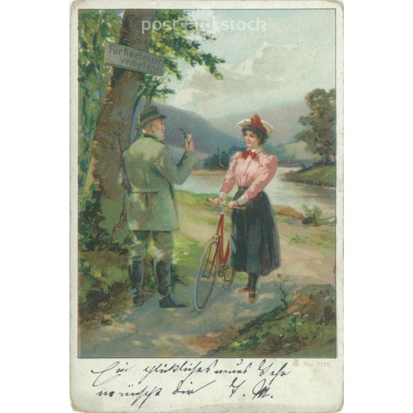 1902 – Romantic old postcard. Lithographed, unique graphics. (2792588)