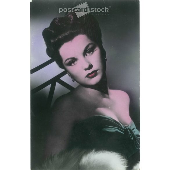 Debra Paget is an American actress and entertainer. Original paper image. Old photo. Colored photo sheet, old postcard. (2792617)