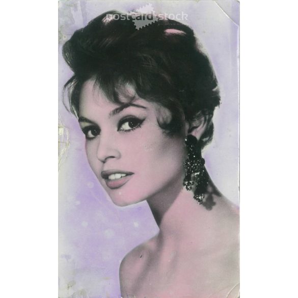 Brigitte Bardot is a French actress and singer. Original paper image. Old photo. Colored photo sheet, old postcard. (2792626)