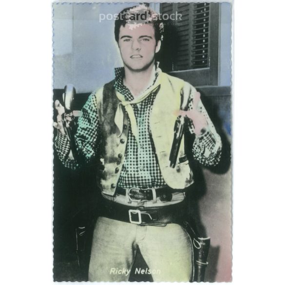 Ricky Nelson is an American singer. Original paper image. Old photo. Colored photo sheet, old postcard. (2792630)